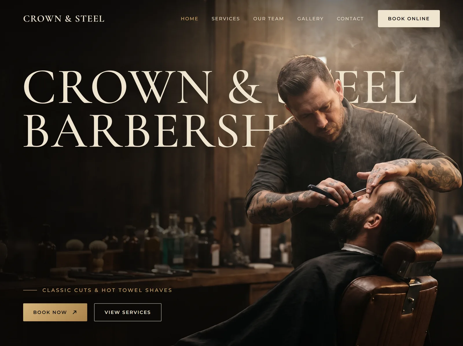 Barbershop website concept