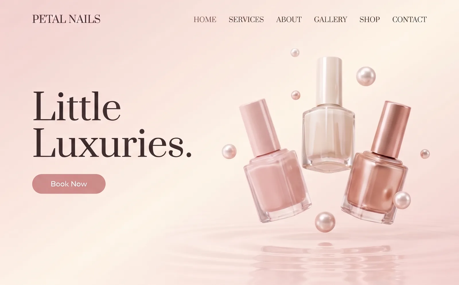 Nail salon website concept